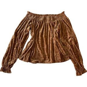 Free People, Burnout Velvet, Off Shoulder Top